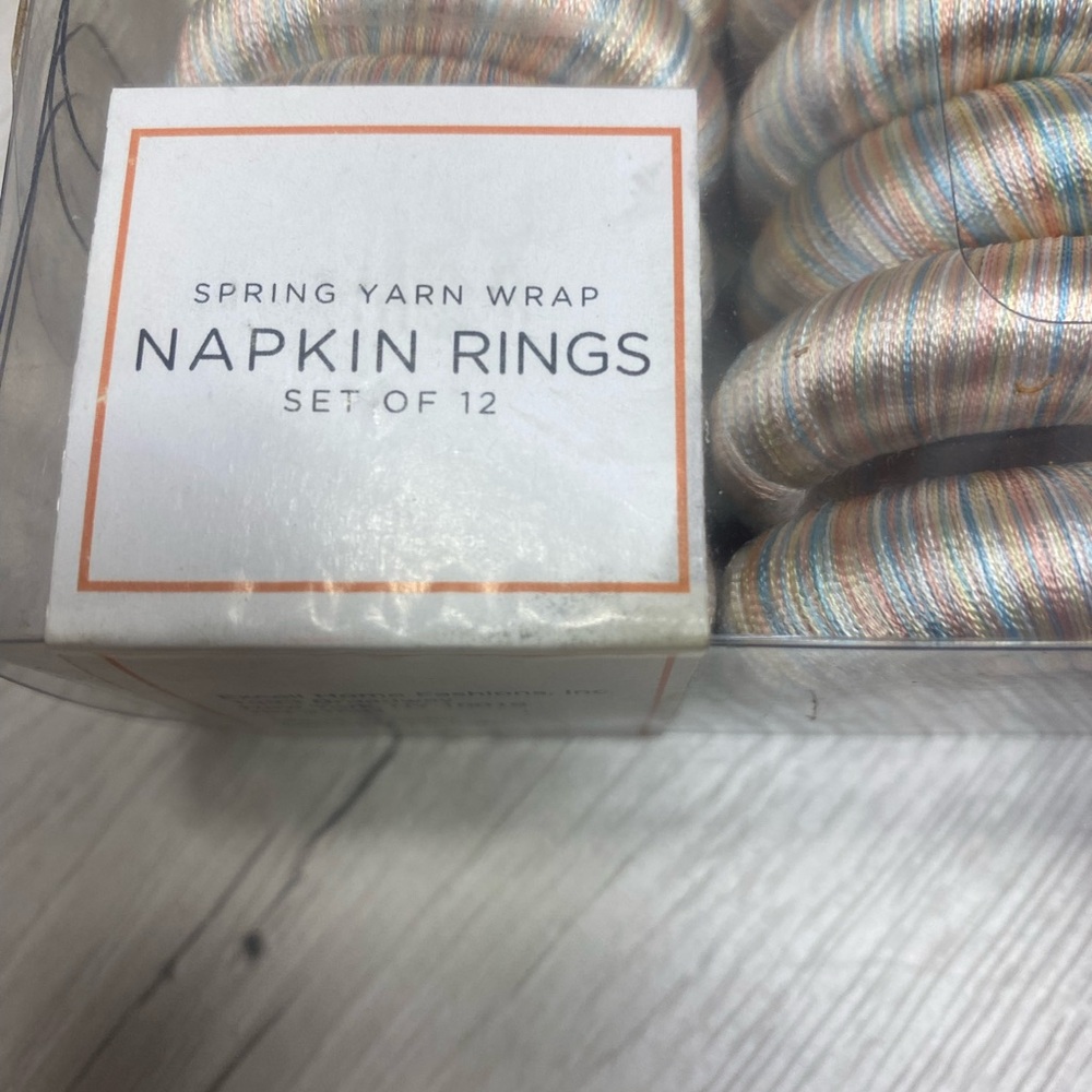 Spring Yarn Wrap Napkin Rings Set - Multicolor - Picture 4 of 10